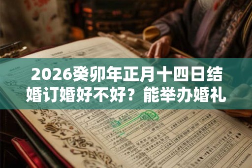 2026癸卯年正月十四日结婚订婚好不好?能举办婚礼吗? 2026癸卯年正月十四日结婚订婚好不好?能举办婚礼吗?