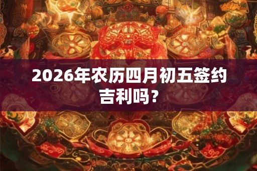 2026年农历四月初五签约吉利吗？