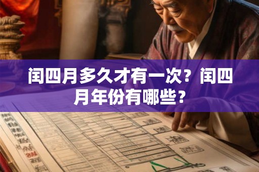 闰四月多久才有一次？闰四月年份有哪些？
