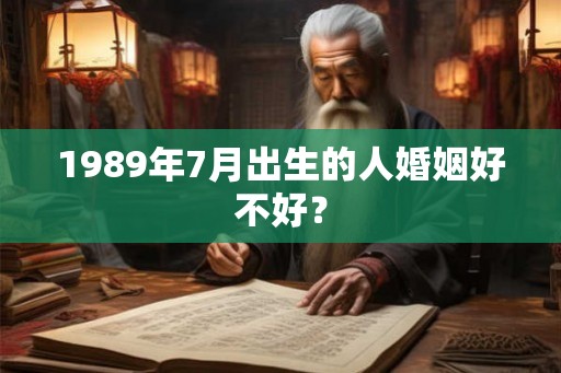 1989年7月出生的人婚姻好不好？