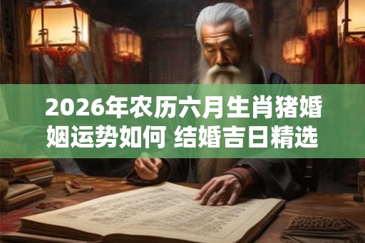 2026年农历六月生肖猪婚姻运势如何 结婚吉日精选