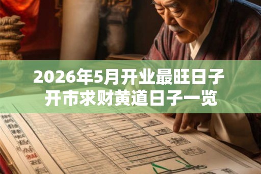 2026年5月开业最旺日子 开市求财黄道日子一览