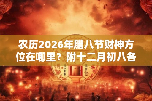 农历2026年腊八节财神方位在哪里？附十二月初八各时辰吉凶