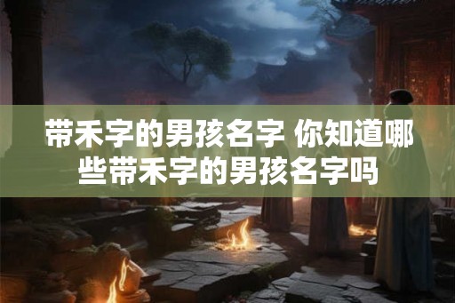 带禾字的男孩名字 你知道哪些带禾字的男孩名字吗