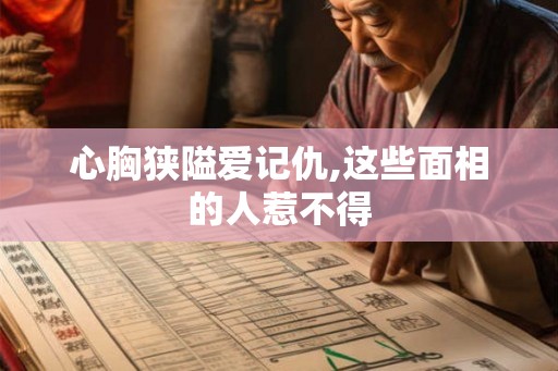 心胸狭隘爱记仇,这些面相的人惹不得