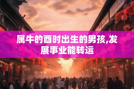 属牛的酉时出生的男孩,发展事业能转运