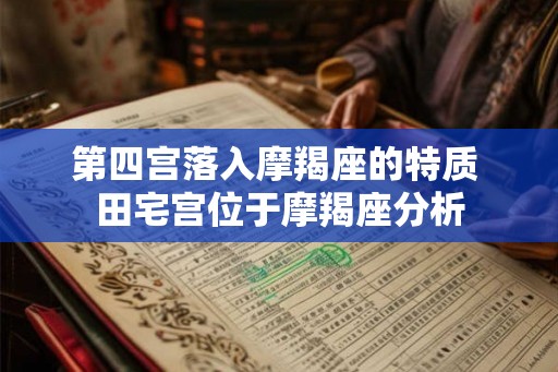 第四宫落入摩羯座的特质 田宅宫位于摩羯座分析