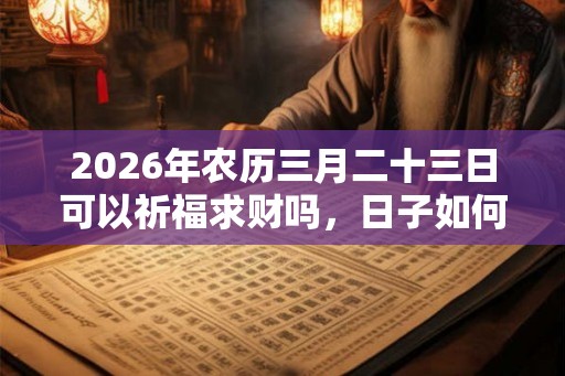 2026年农历三月二十三日可以祈福求财吗，日子如何？