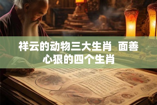 祥云的动物三大生肖  面善心狠的四个生肖