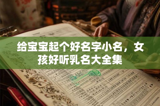 给宝宝起个好名字小名，女孩好听乳名大全集