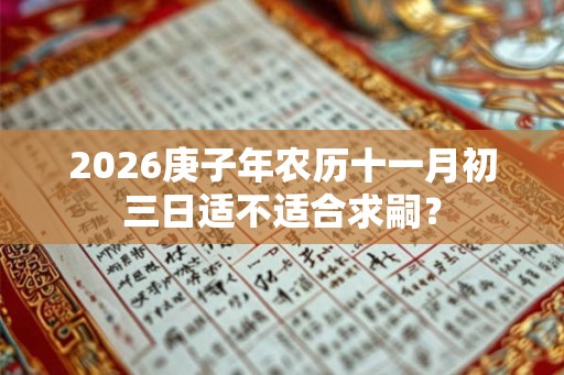 2026庚子年农历十一月初三日适不适合求嗣？