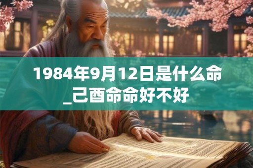 1984年9月12日是什么命_己酉命命好不好