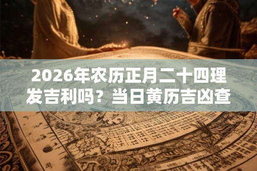 2026年农历正月二十四理发吉利吗？当日黄历吉凶查询