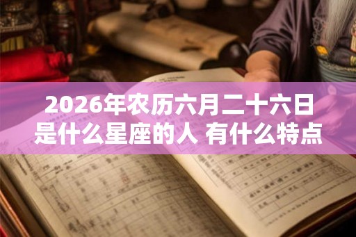 2026年农历六月二十六日是什么星座的人 有什么特点