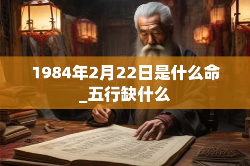 1984年2月22日是什么命_五行缺什么