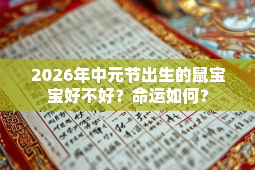 2026年中元节出生的鼠宝宝好不好？命运如何？