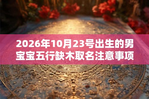 2026年10月23号出生的男宝宝五行缺木取名注意事项