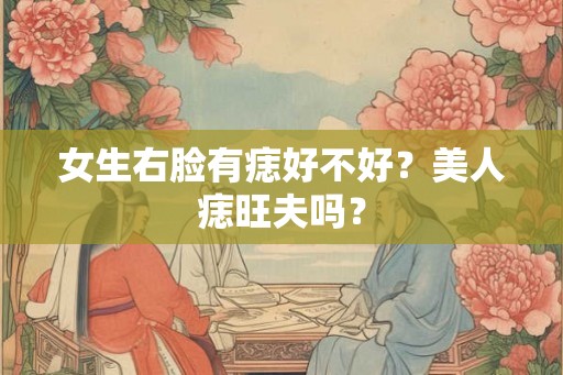 女生右脸有痣好不好？美人痣旺夫吗？