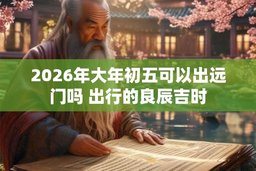 2026年大年初五可以出远门吗 出行的良辰吉时