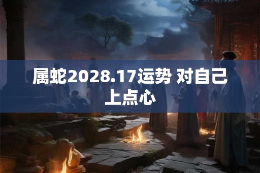 属蛇2028.17运势 对自己上点心