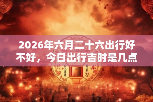2026年六月二十六出行好不好，今日出行吉时是几点