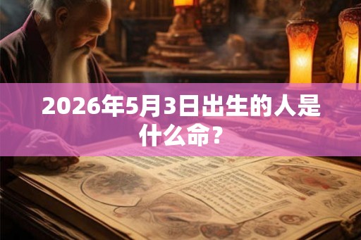 2026年5月3日出生的人是什么命? 2026年5月3日出生的人是什么命?