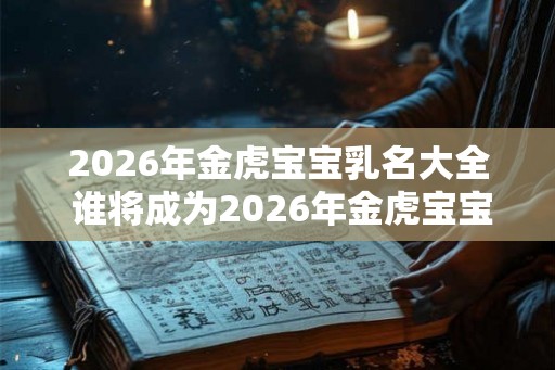 2026年金虎宝宝乳名大全 谁将成为2026年金虎宝宝的奶粉品牌代表