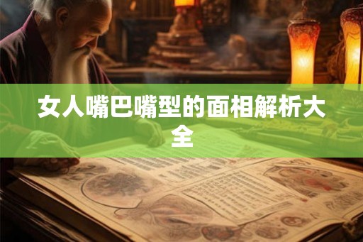 女人嘴巴嘴型的面相解析大全