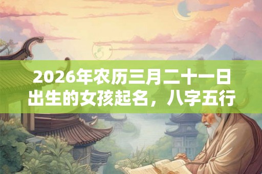 2026年农历三月二十一日出生的女孩起名，八字五行起名