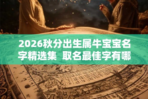 2026秋分出生属牛宝宝名字精选集  取名最佳字有哪些