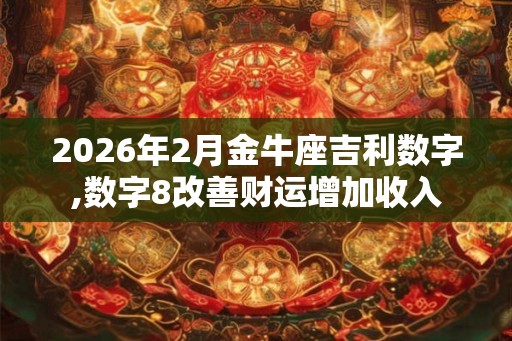 2026年2月金牛座吉利数字,数字8改善财运增加收入