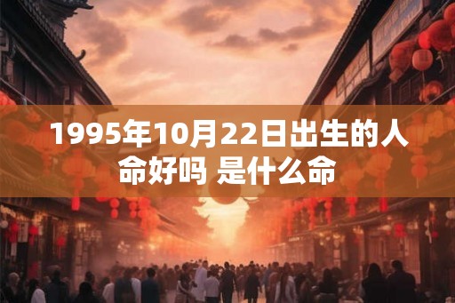 1995年10月22日出生的人命好吗 是什么命 1995年10月22日出生的人命好吗 是什么命