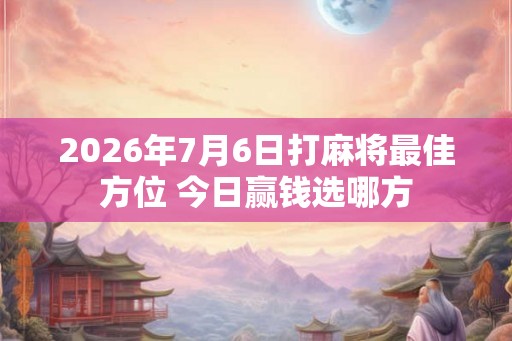 2026年7月6日打麻将最佳方位 今日赢钱选哪方 2026年7月6日打麻将最佳方位 今日赢钱选哪方