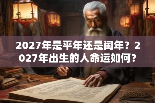 2027年是平年还是闰年？2027年出生的人命运如何？