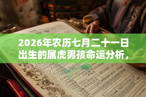 2026年农历七月二十一日出生的属虎男孩命运分析，命好不好？