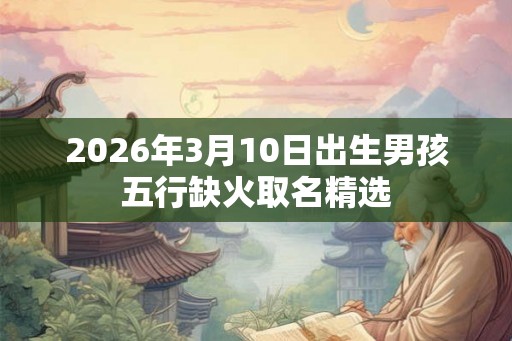 2026年3月10日出生男孩五行缺火取名精选 2026年3月10日出生男孩五行缺火取名精选