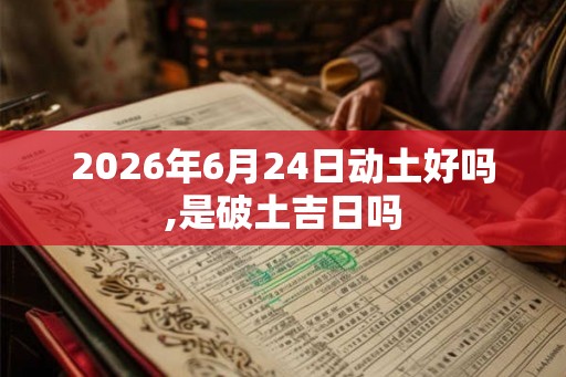 2026年6月24日动土好吗,是破土吉日吗