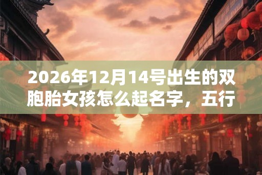 2026年12月14号出生的双胞胎女孩怎么起名字，五行属什么？