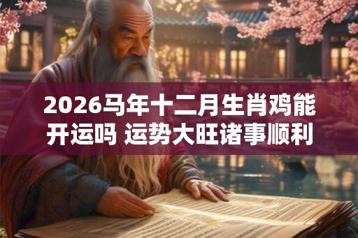 2026马年十二月生肖鸡能开运吗 运势大旺诸事顺利