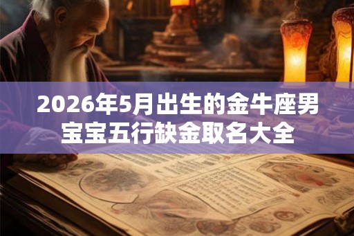 2026年5月出生的金牛座男宝宝五行缺金取名大全
