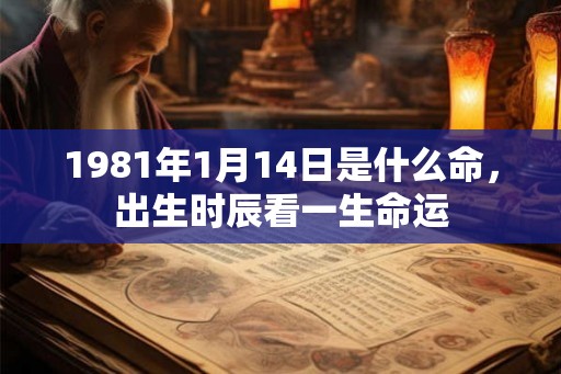 1981年1月14日是什么命，出生时辰看一生命运