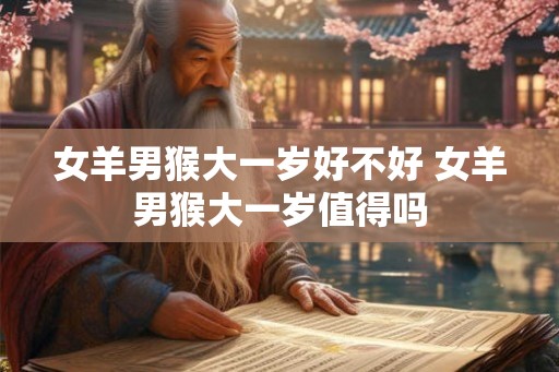 女羊男猴大一岁好不好 女羊男猴大一岁值得吗