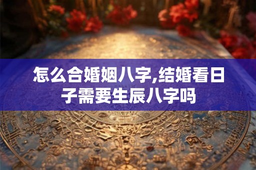 怎么合婚姻八字,结婚看日子需要生辰八字吗