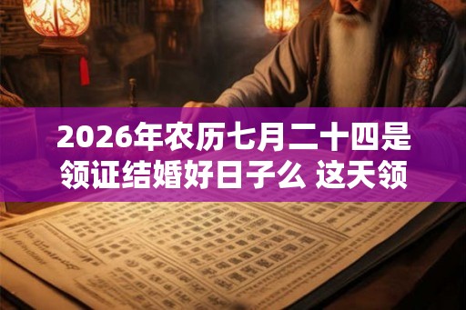 2026年农历七月二十四是领证结婚好日子么 这天领结婚证好不好