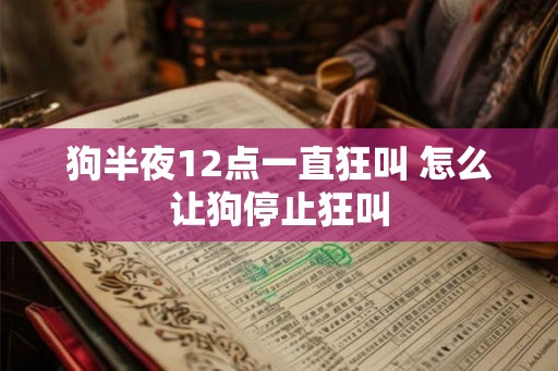 狗半夜12点一直狂叫 怎么让狗停止狂叫