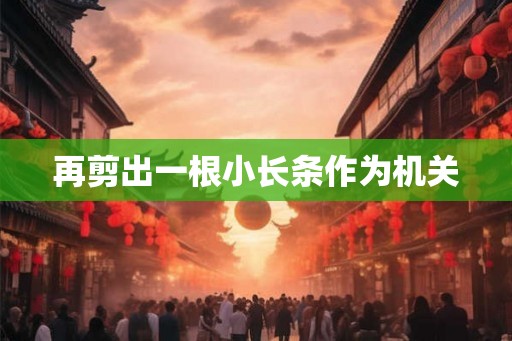 再剪出一根小长条作为机关