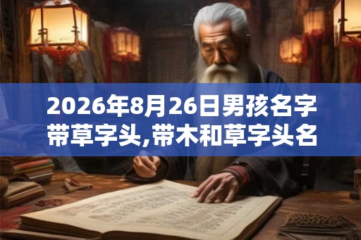 2026年8月26日男孩名字带草字头,带木和草字头名字男 2026年8月26日男孩名字带草字头,带木和草字头名字男