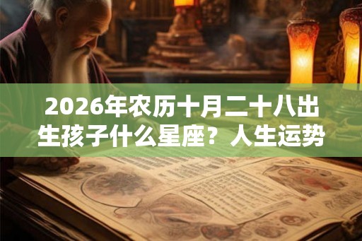 2026年农历十月二十八出生孩子什么星座？人生运势如何？