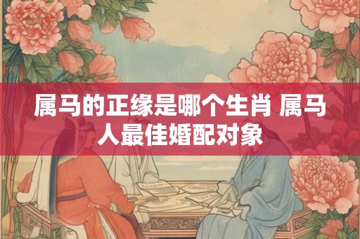 属马的正缘是哪个生肖 属马人最佳婚配对象