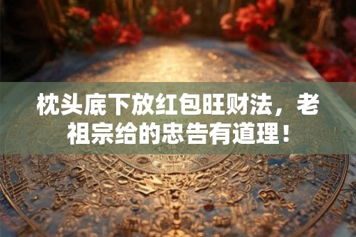 枕头底下放红包旺财法，老祖宗给的忠告有道理！